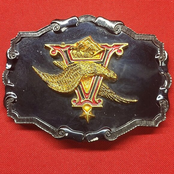 Vintage RainTree 1978 Brass Belt Buckle Anheuser Eagle 3501